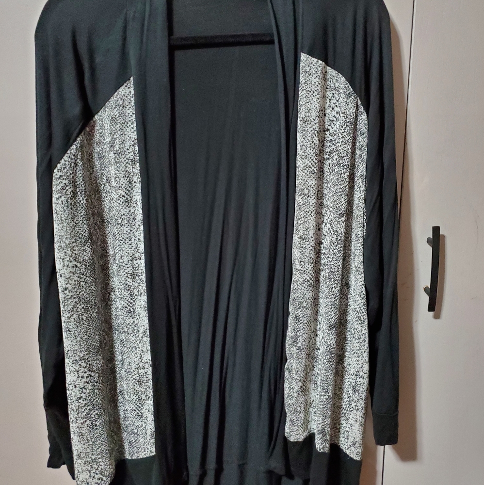 Chiffon front open cardigan